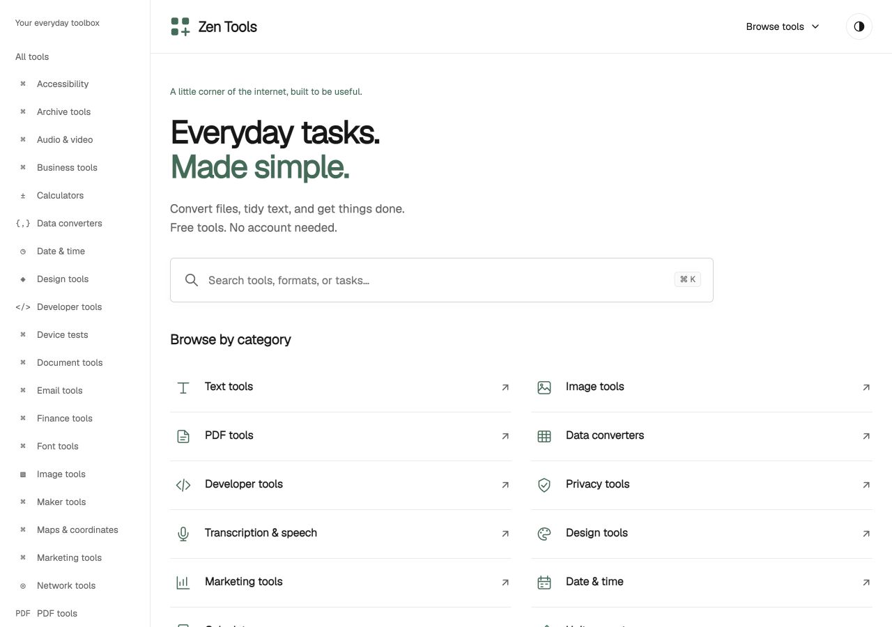 Notebook homepage preview