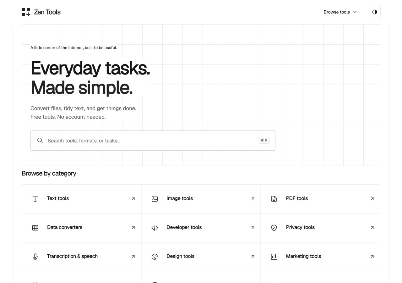 Grid homepage preview