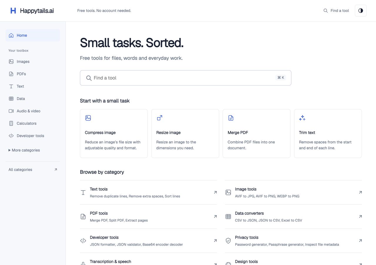 Workbench homepage preview